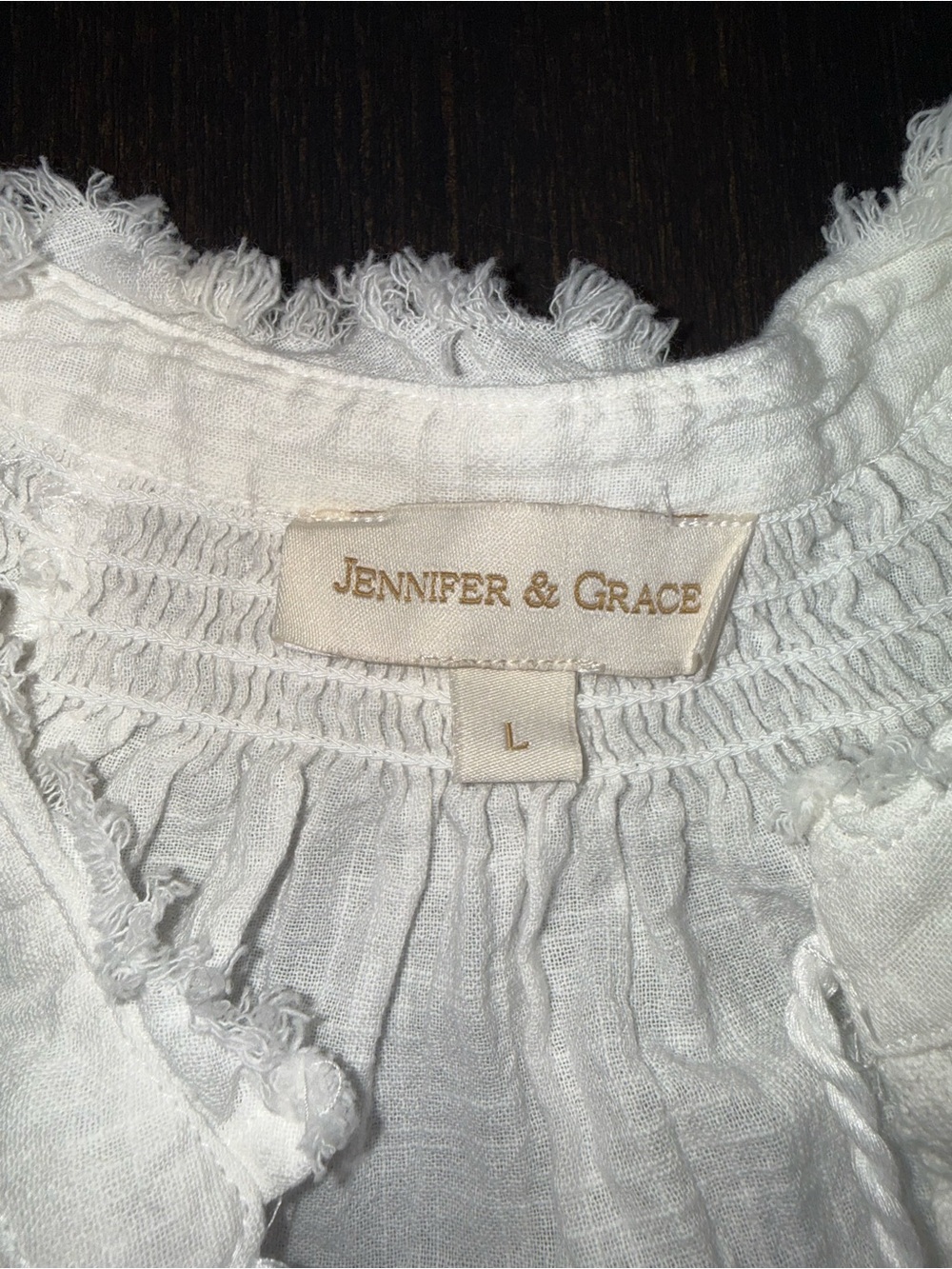 White Embroidered Boho Peasant Top Lace Trim Floral Cottagecore Blouse - Picture 6 of 7